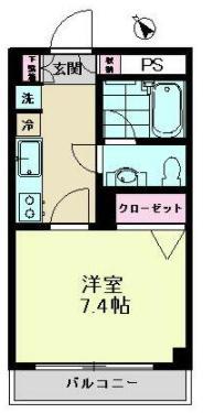 ベレトワールー女性限定-(1K/1階)の間取り写真