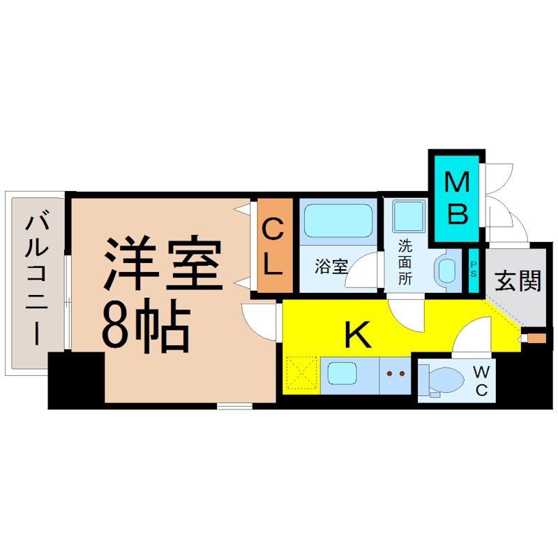ア レーズ(1K/3階)の間取り写真