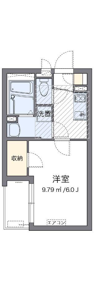 ミランダ北砂(1K/1階)の間取り写真