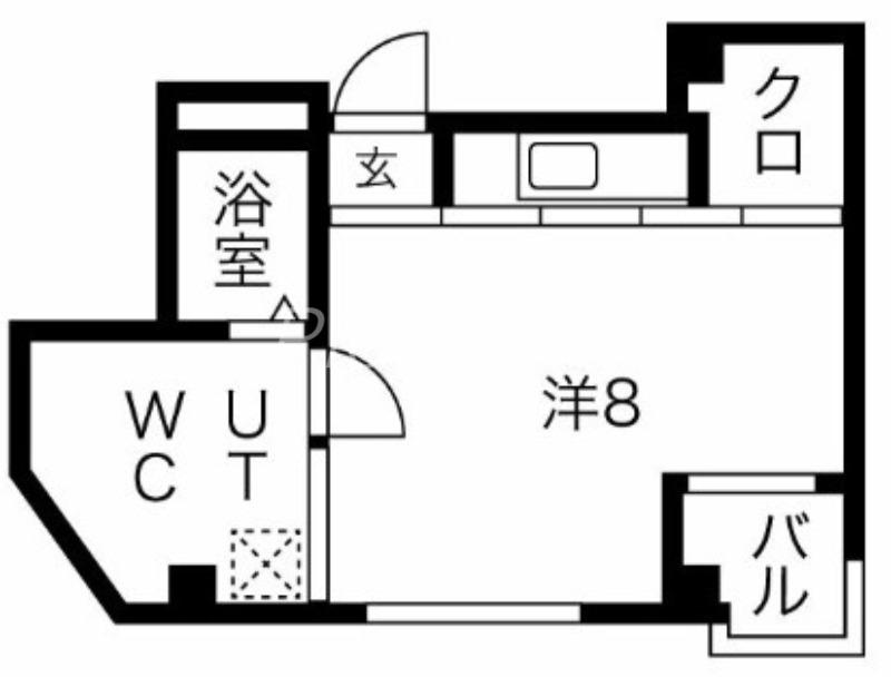 ベルグランデ新大阪(ワンルーム/3階)の間取り写真