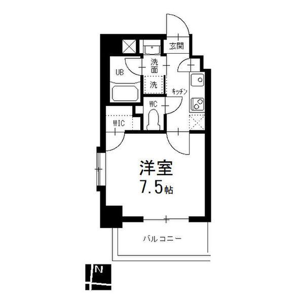 タウンライフ名駅(1K/2階)の間取り写真