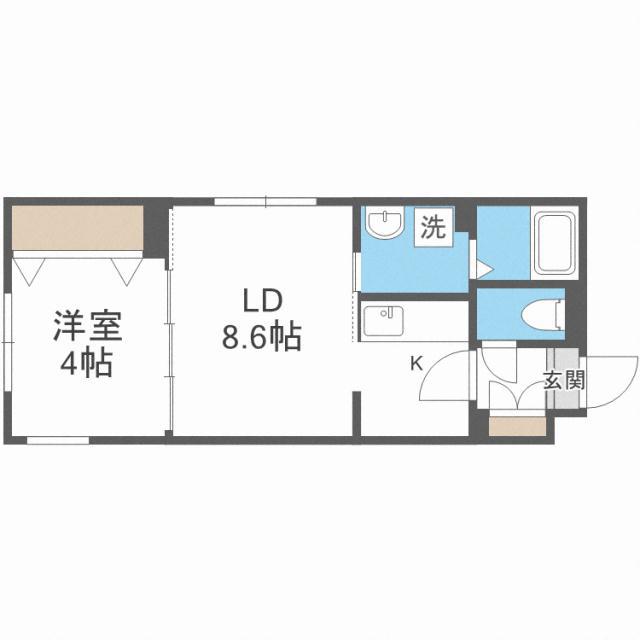 COMFORT OST9 コンフォートオスト9(1LDK/1階)の間取り写真