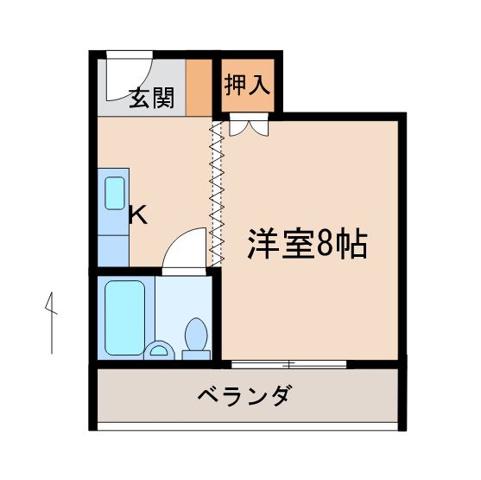 太田ビルII(ワンルーム/4階)の間取り写真