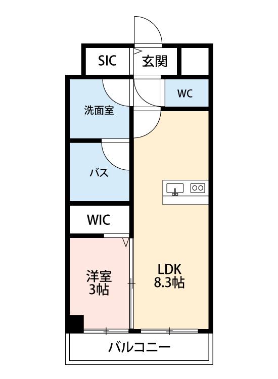 プレシャスコートマルセン刈谷(1LDK/1階)の間取り写真