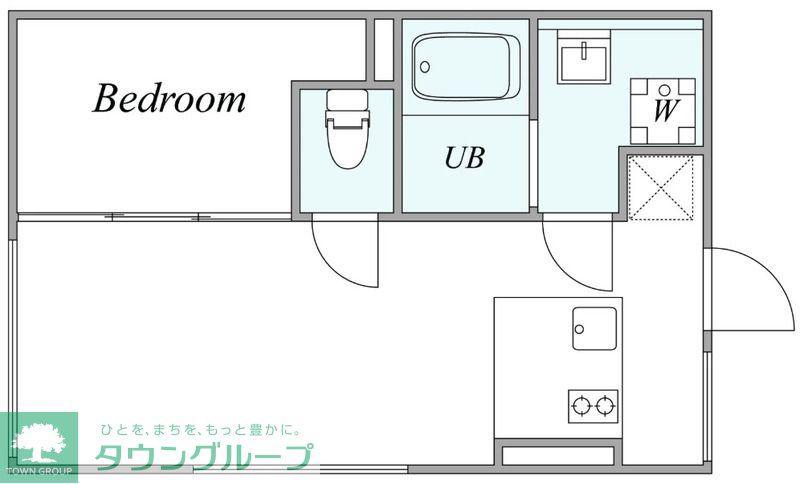TRIAS236(1K/4階)の間取り写真