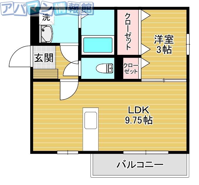 D-ROOMSUMON弁天橋I(1LDK/1階)の間取り写真
