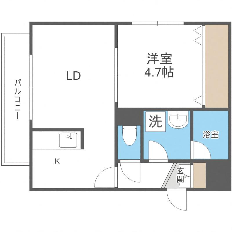 VILLA MT.HIRAGISHI(1LDK/4階)の間取り写真