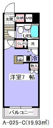 アンダルシア市川(ワンルーム/4階)の間取り写真