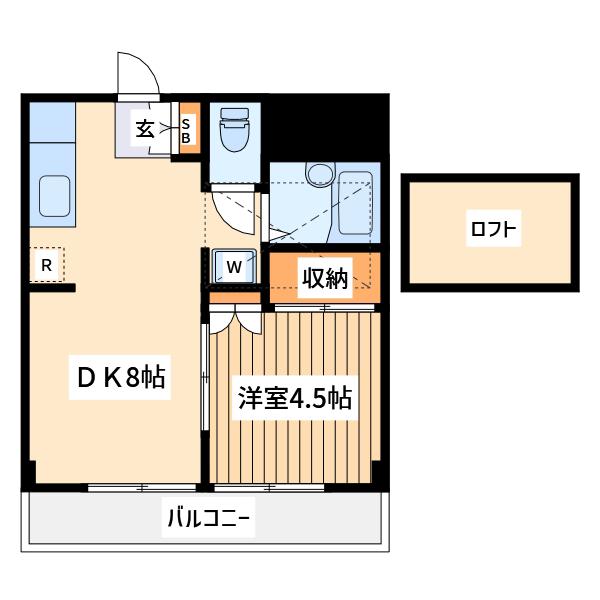 ルミエール沼南(1DK/2階)の間取り写真