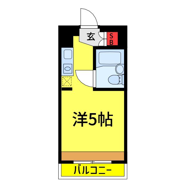 パティオ滝野川壱番館(ワンルーム/2階)の間取り写真