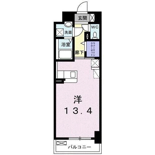 GRAND HILLS(ワンルーム/3階)の間取り写真