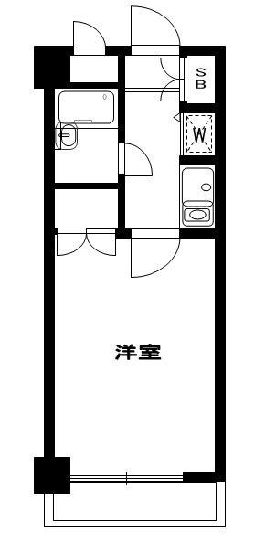 木下ダイヤモンドパレス(1K/5階)の間取り写真