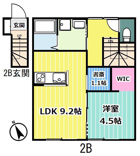 R MAISON(1SLDK/2階)の間取り写真