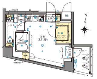 SHOKEN RESIDENCE早稲田(1K/3階)の間取り写真