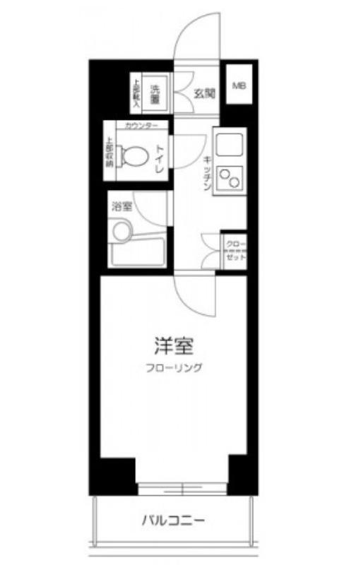 ルーブル蒲田七番館(1K/3階)の間取り写真
