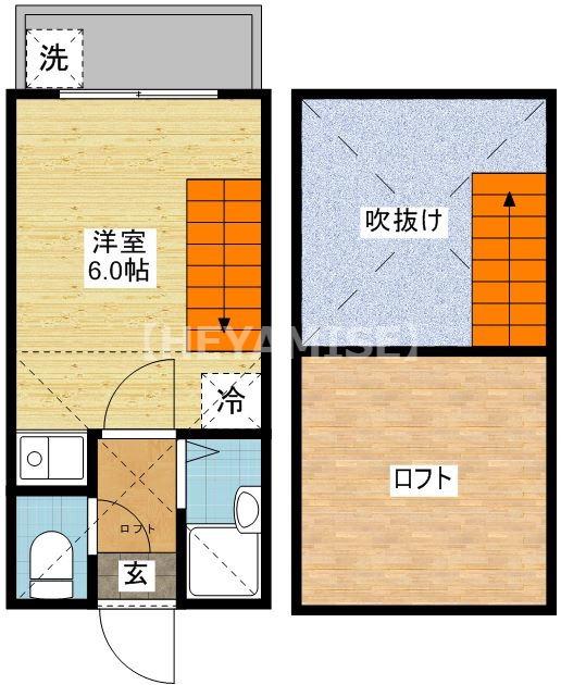 ＪＲ長崎本線 道ノ尾駅 徒歩35分 2階建 築30年(ワンルーム/1階)の間取り写真