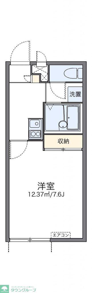 レオパレス野川(1K/1階)の間取り写真