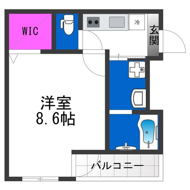 フジパレス加賀屋II番館(1K/3階)の間取り写真
