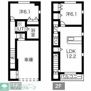ノヴァンタノーベ(2LDK/1階)の間取り写真