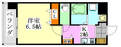 レジディア船橋I(1K/5階)の間取り写真