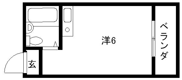 YOUハイム金岡(1K/3階)の間取り写真