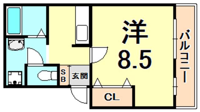 ステラハウス4-1200(1K/1階)の間取り写真
