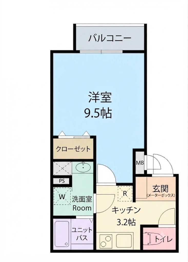 アート大桐(1K/3階)の間取り写真