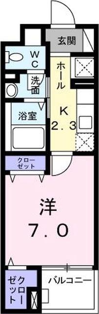グランツ大口(1K/3階)の間取り写真