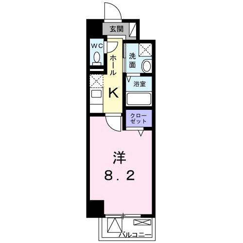 MSKビル(1K/6階)の間取り写真