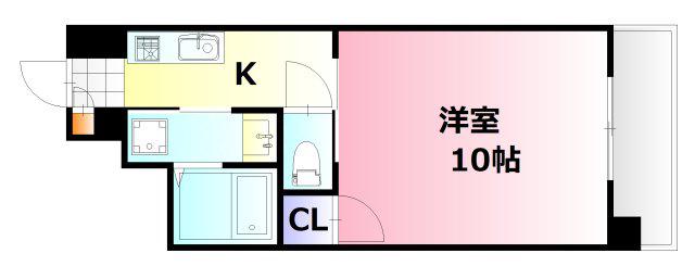 ロワジールY(1K/5階)の間取り写真