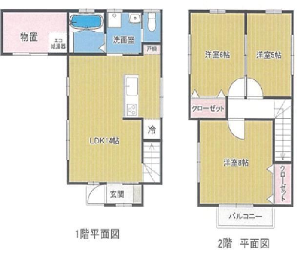 メゾン元倉 A(3LDK/1階)の間取り写真