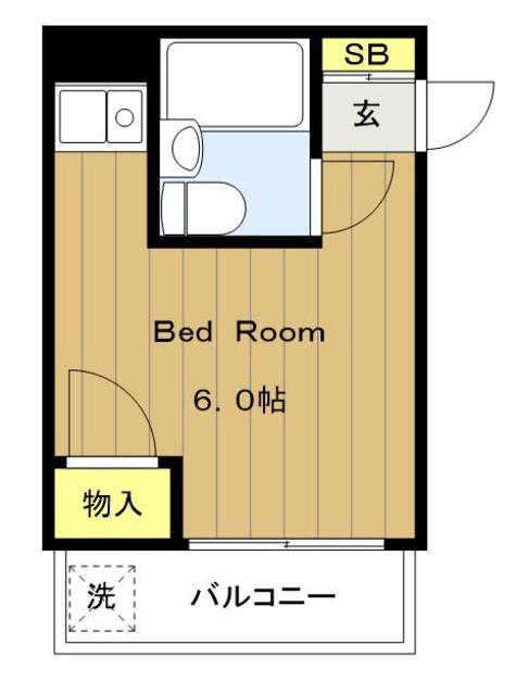 DGマンション(ワンルーム/1階)の間取り写真