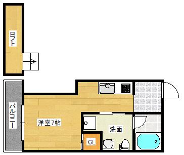 INES BLDG(ワンルーム/2階)の間取り写真