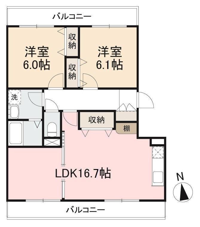 CONFORTEIMAZATO(2LDK/1階)の間取り写真
