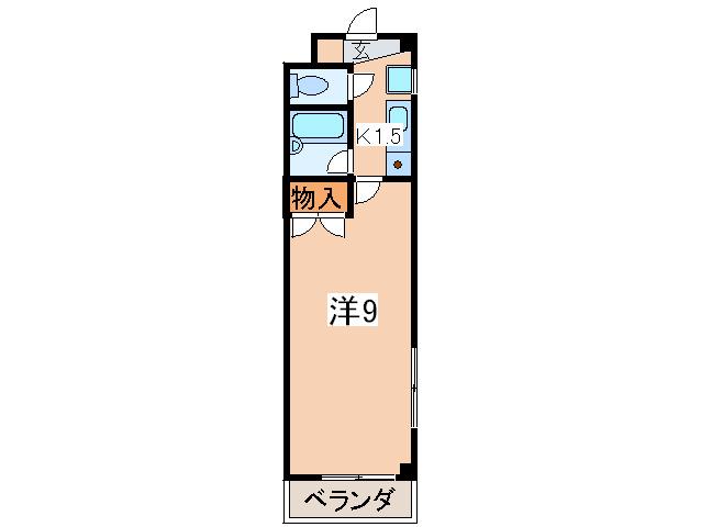 レジデンス草薙(1K/2階)の間取り写真