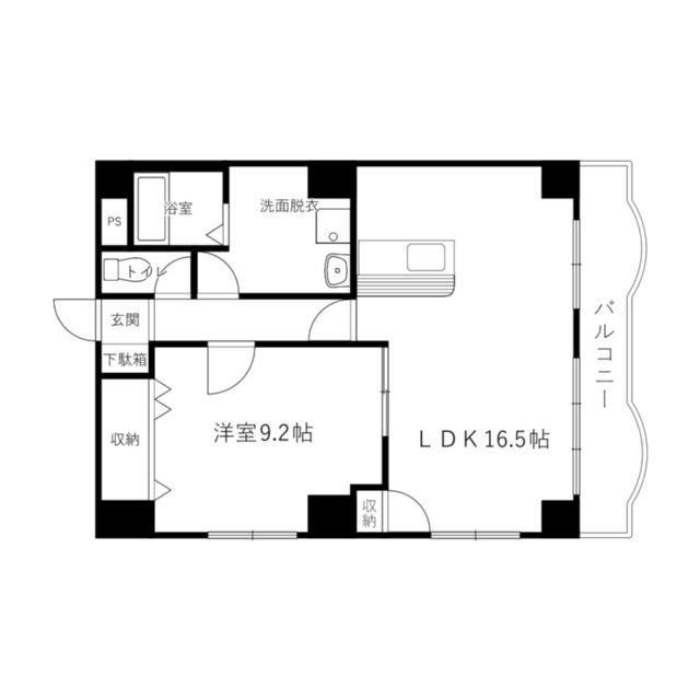 メゾンエスポワール(1LDK/2階)の間取り写真