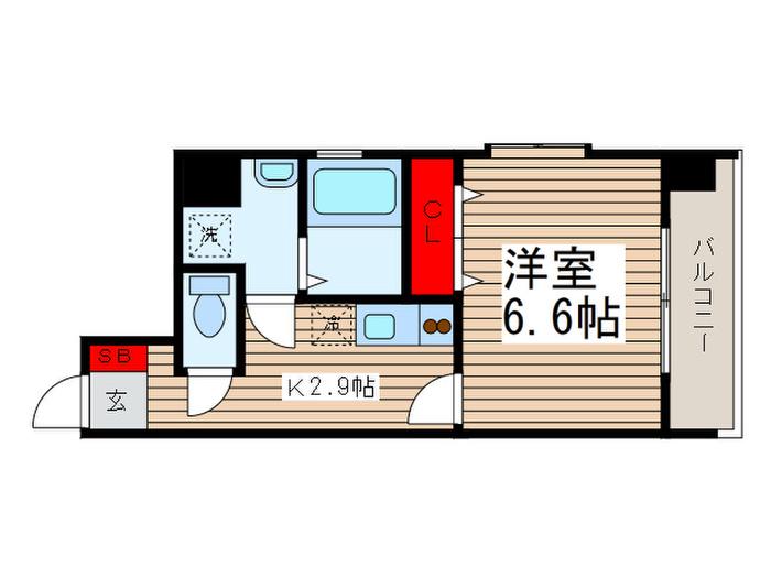 クレアーレ(1K/3階)の間取り写真