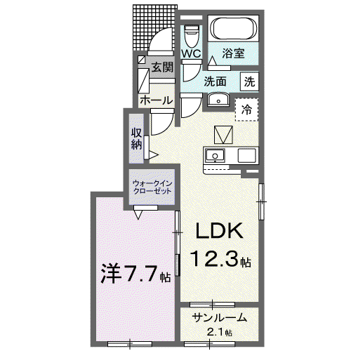 匝瑳市 2LDK(2LDK/2階)の間取り写真