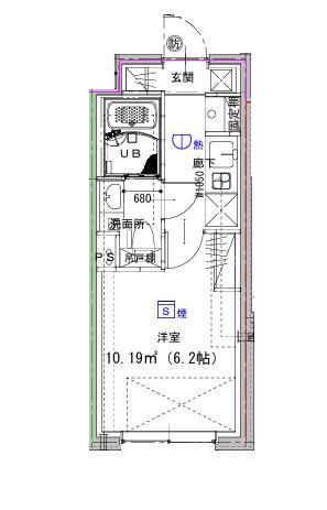 ベルシードステアー新中野(1K/1階)の間取り写真