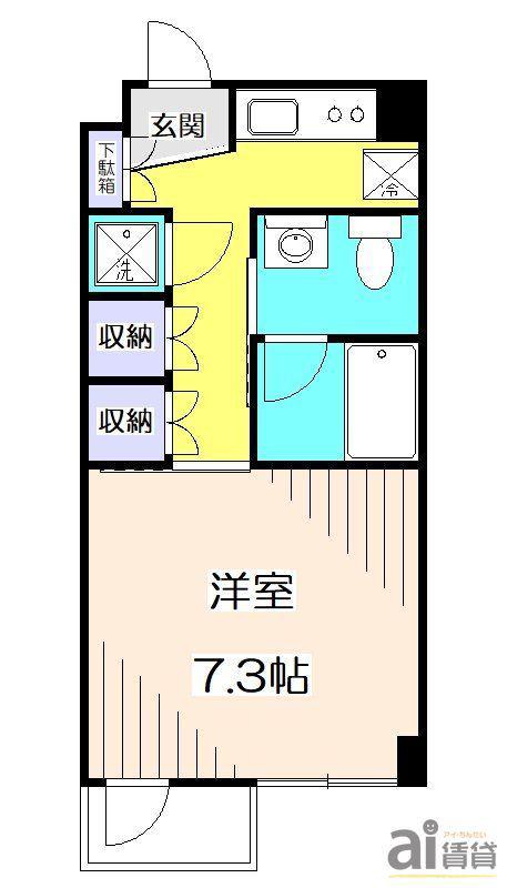 AIFORT.ひばりが丘I(1K/1階)の間取り写真