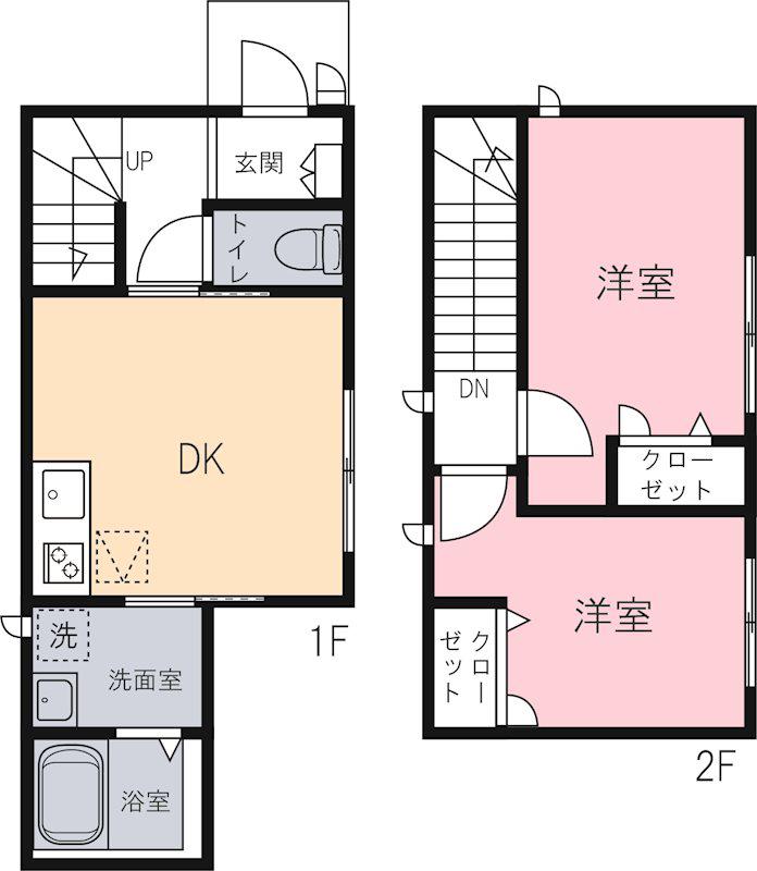 YS GARDEN(2DK/1階)の間取り写真