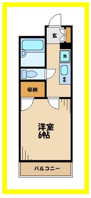 レオパレスさくら高津(1K/2階)の間取り写真