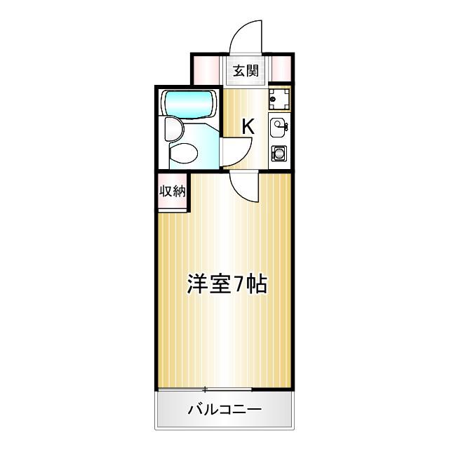 ロイヤルエステート(1K/2階)の間取り写真