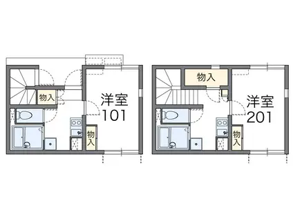 ＪＲ鹿児島本線 吉塚駅 徒歩11分 2階建 築16年(1K/1階)の間取り写真