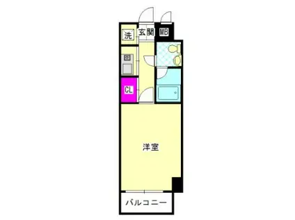 エステート・モア博多APEX(1K/5階)の間取り写真