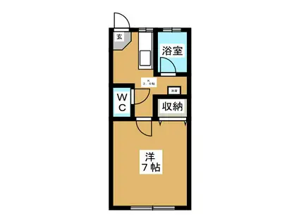 FEEL YOKOUCHI(1K/2階)の間取り写真