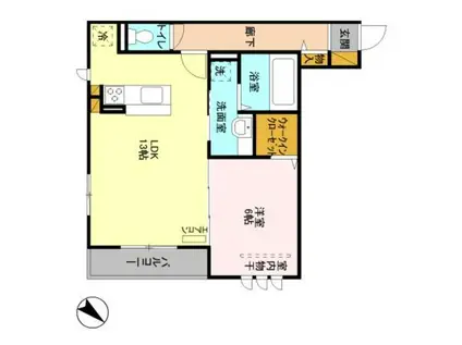 グランソレーユ(1LDK/3階)の間取り写真