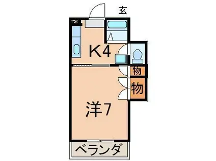 メゾンヤマト(1K/1階)の間取り写真