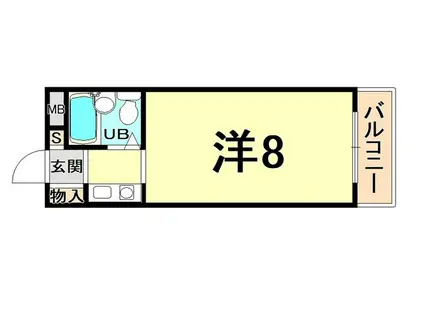 メゾン由比浜(ワンルーム/2階)の間取り写真