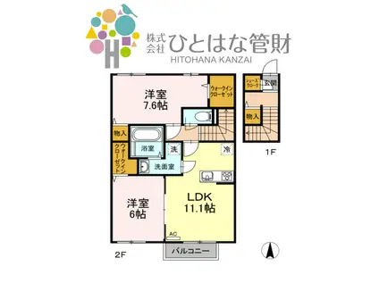 メゾン・ド・コンフォール(2LDK/2階)の間取り写真